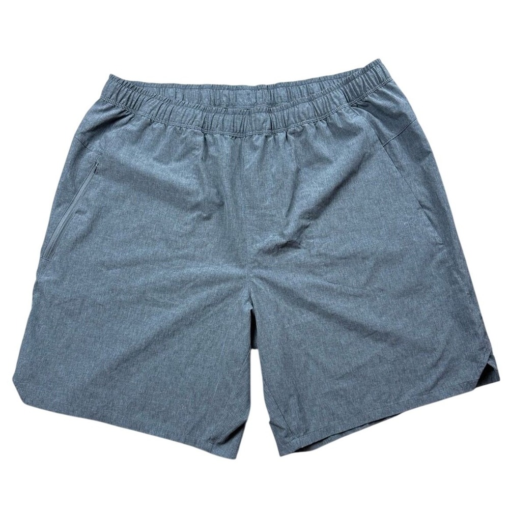 Men's Elastic-Waist Grey Hybrid Shorts
